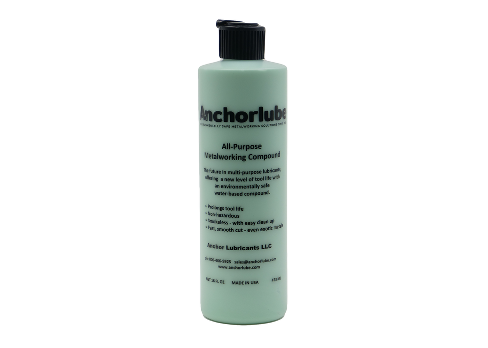 Anchorlube All-Purpose Metalworking Compound 16oz - Water-Based Cutting Fluid for Drilling, Tapping, Sawing