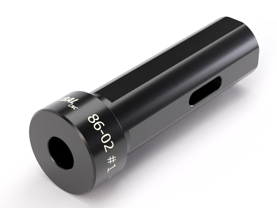 GLOBAL CNC 20MM OD X #1 MT ID B STYLE TAPER DRILL SOCKET HOLDER