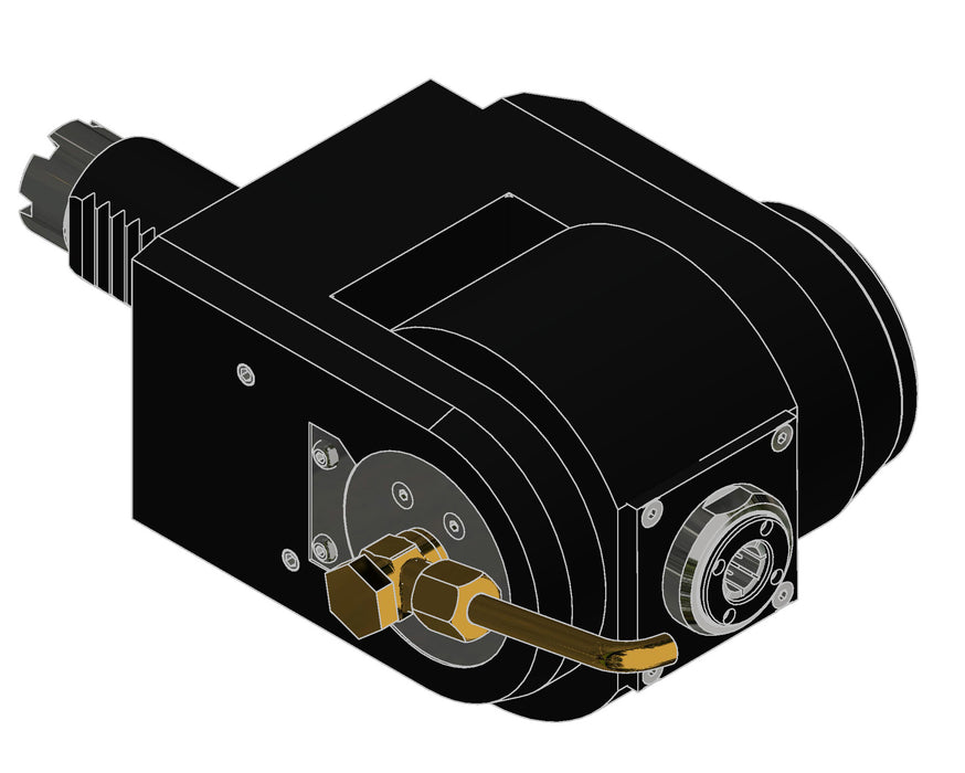 40MM VDI BARUFFALDI ER25 ADJUSTABLE ANGLE LH LIVE TOOL INT COOLANT