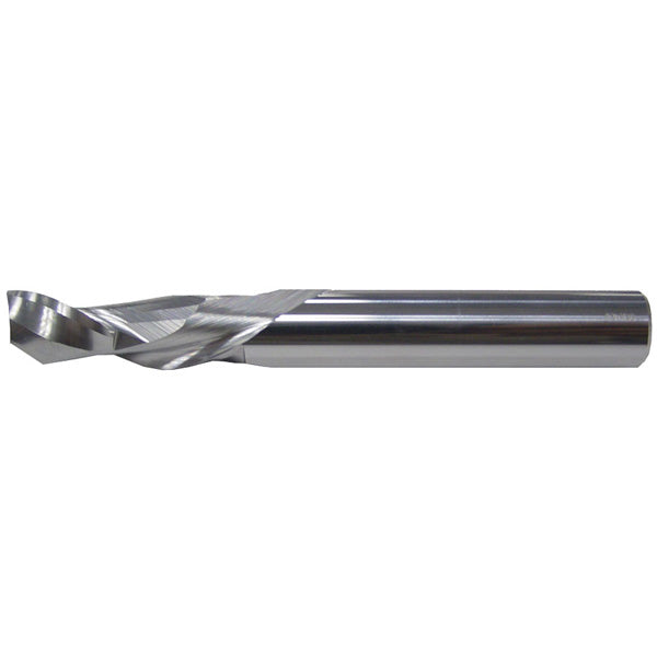802-618 || 1/2 Diameter Single Flute Compression Spiral - Endmill End - Left Hand - Uncoated