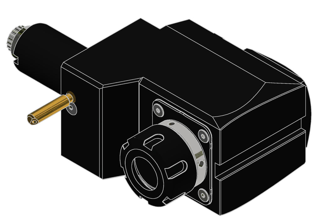 50MM VDI DIN5480 ER40 REAR SET RIGHT ANGLE RH LIVE TOOL INT COOLANT