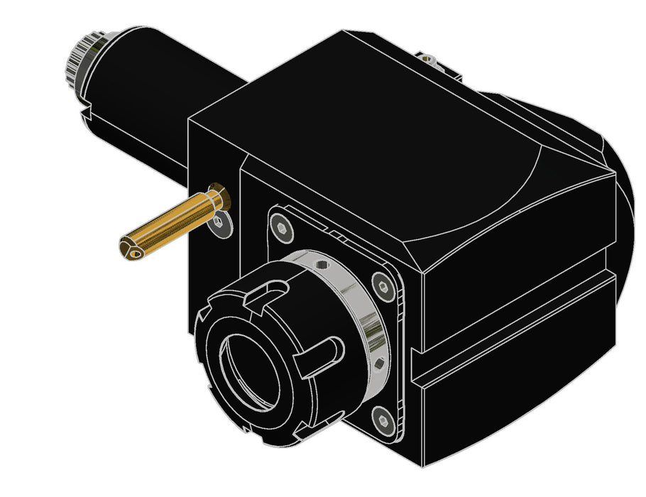 50MM VDI DIN5480 ER40 RIGHT ANGLE RH LIVE TOOL INT COOLANT
