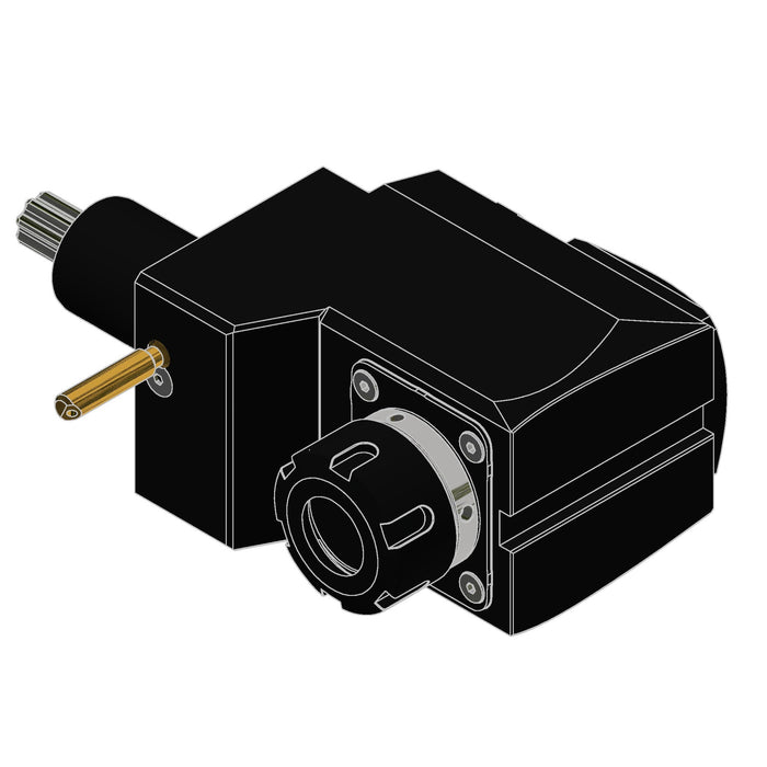 30MM VDI DIN5482 ER25 Rear Set, Right Angle, Interior Cool, RH Live Tool