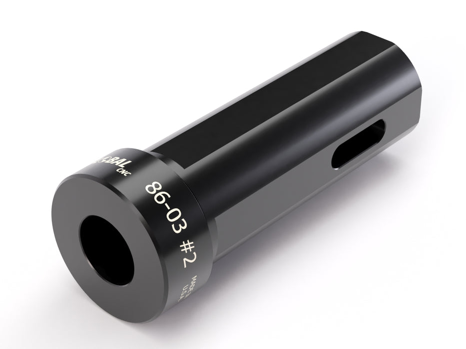 GLOBAL CNC 32MM OD X #2 MT ID B STYLE TAPER DRILL SOCKET HOLDER