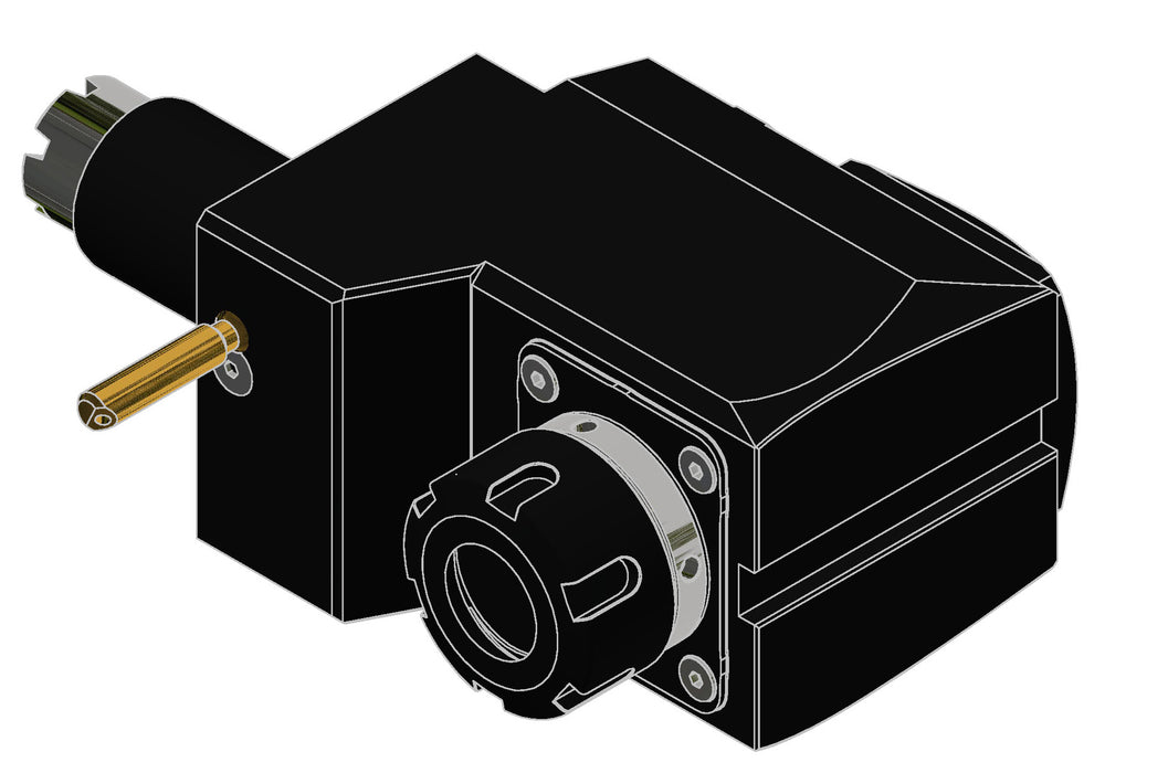 30MM VDI BARUFFALDI ER25 RIGHT ANGLE RH REAR SET LIVE TOOL INT COOLANT