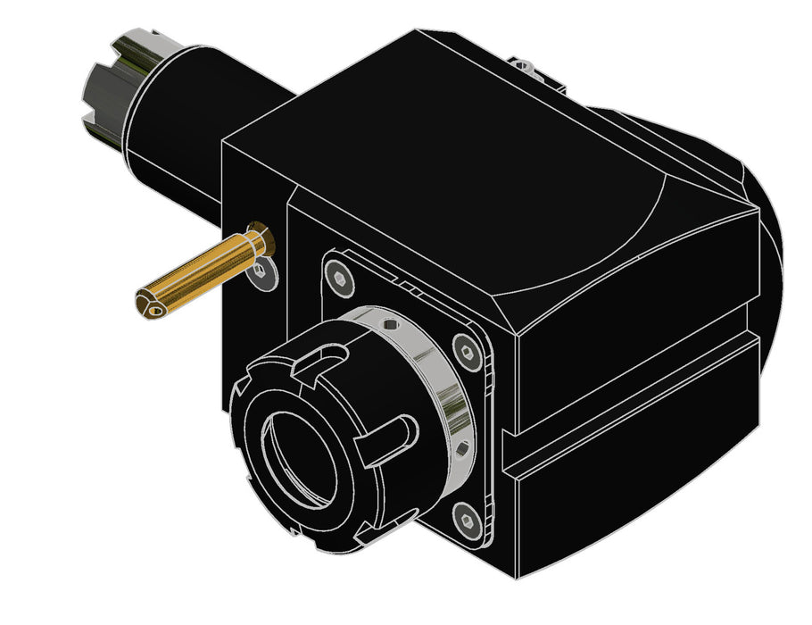 50MM VDI BARUFFALDI ER40 RIGHT ANGLE RH LIVE TOOL INT COOLANT