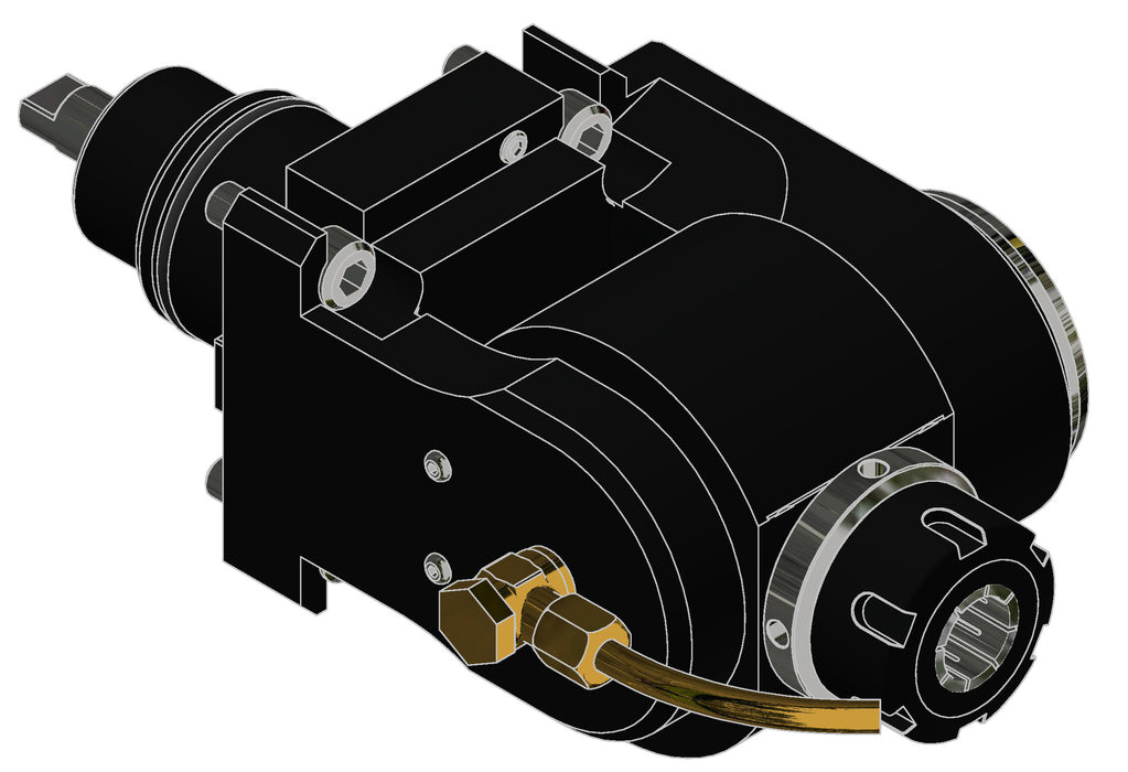 GLOBAL CNC BMT65 +/-90° ADJUSTABLE ANGLE: ER25 LIVE TOOL; EXT COOLANT ...