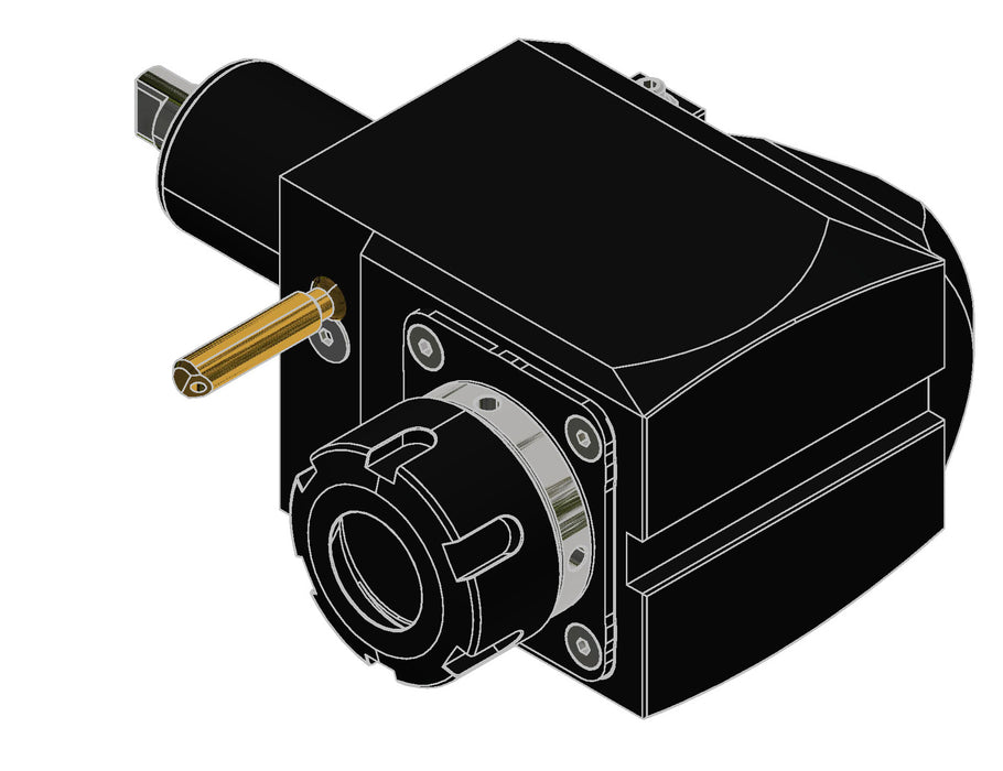 40MM VDI DIN1809 ER32 RIGHT ANGLE RH LIVE TOOL INT COOLANT