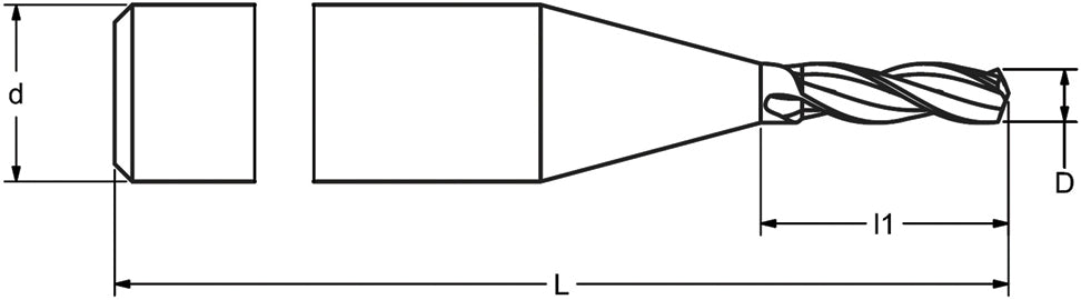 3100120R 1.20 MM 3 FLUTE 140-SHORT CROSS DRILL - CARBIDE