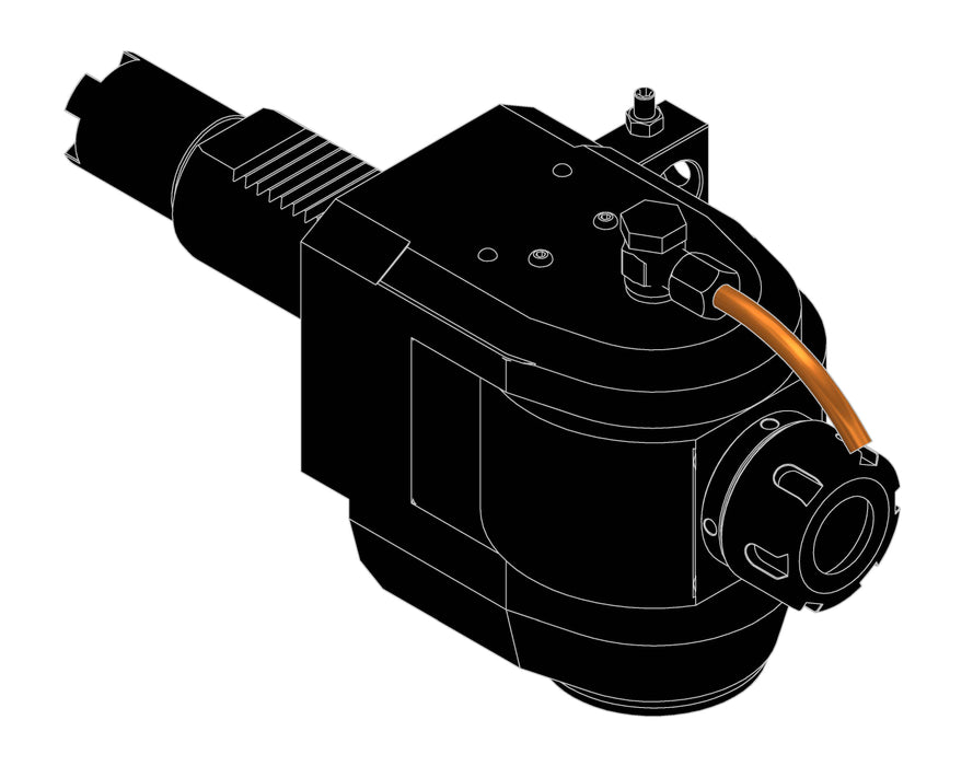 HAAS H104 +/-90° ADJUSTABLE ANGLE: ER25 LIVE TOOL; EXT COOLANT RPM 6000