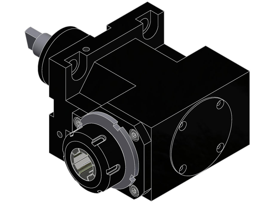 DMG MORI NL3000 90MM CL RIGHT ANGLE; ER40 LIVE TOOL; EXT COOLANT; MAX RPM 10000