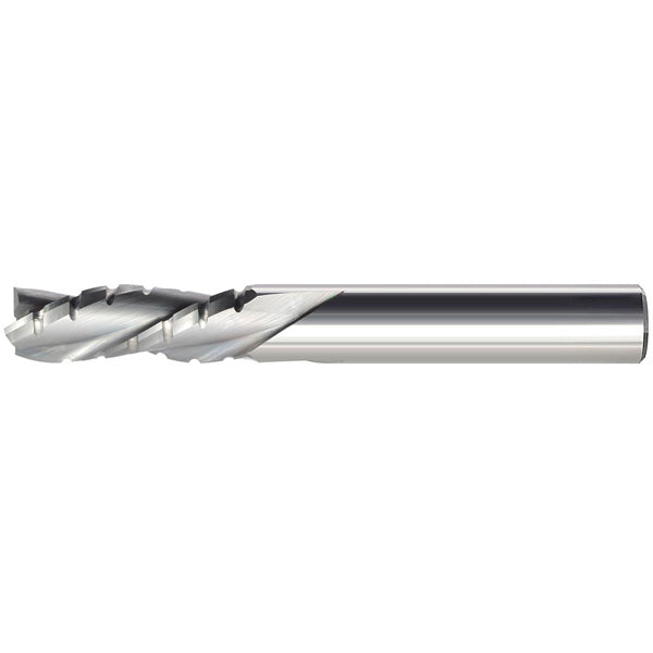 MASTERCUT 916-206 ||  12 Diameter Three Flute Downcut Spiral Chipbreaker Finisher - Endmill End - Uncoated
