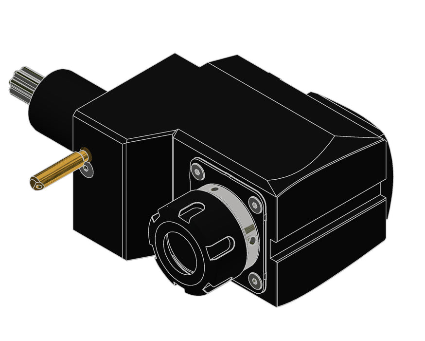 50MM VDI DIN5482 ER32 REAR SET RIGHT ANGLE LH LIVE TOOL EXT COOLANT