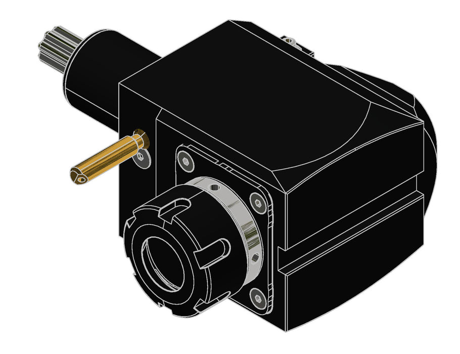 50MM VDI DIN5482 ER40 RIGHT ANGLE LH LIVE TOOL INT COOLANT