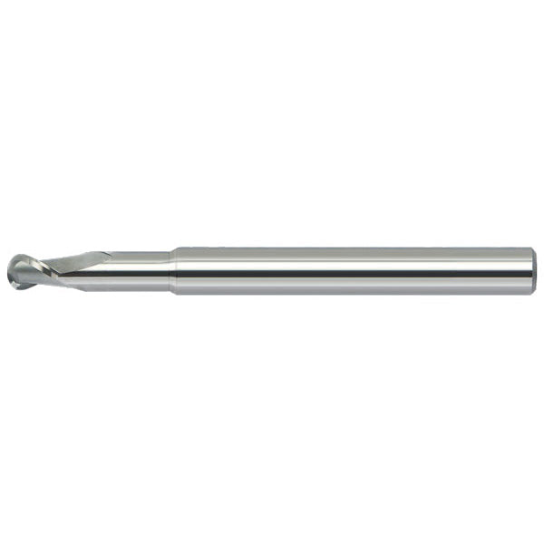 535-610 ||  14mm Diameter, Uncoated Short Flute Necked Ball End Endmills
