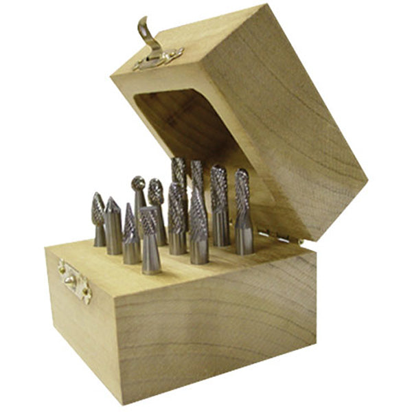 MASTERCUT SETM120WDC ||  Wood Box Bur Set - 12 Piece