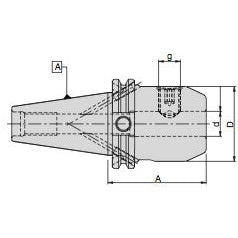 Bilz 66651228M WSLH/0.875"-1.75"/CAT40 End Mill Holder