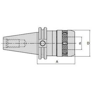 Bilz 66611351M WHPMC/2.000"-5.90"/CAT50 Hi-Power Milling Chuck